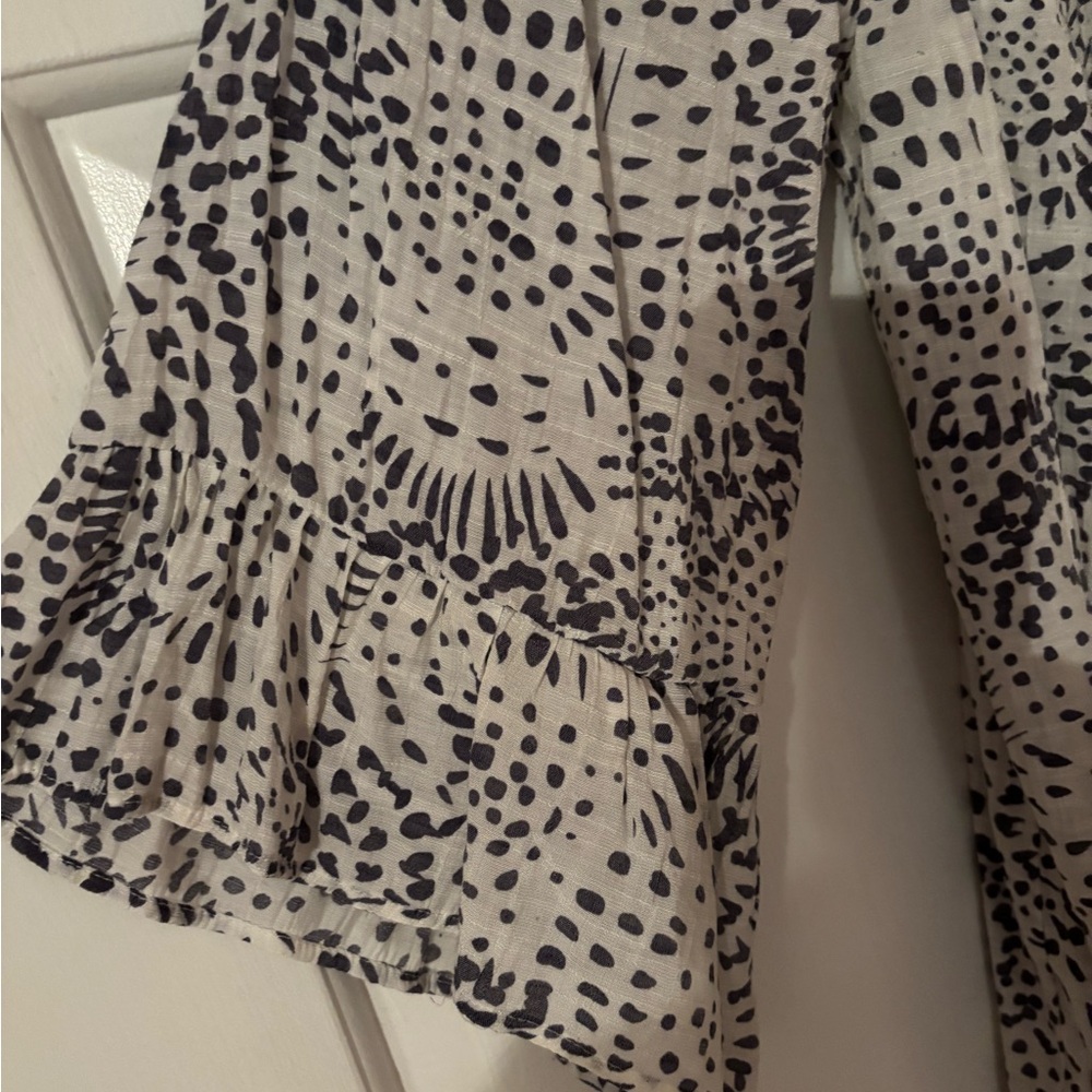 Zac & Rachel Black and White Spotted Blouse - Picture 3 of 4
